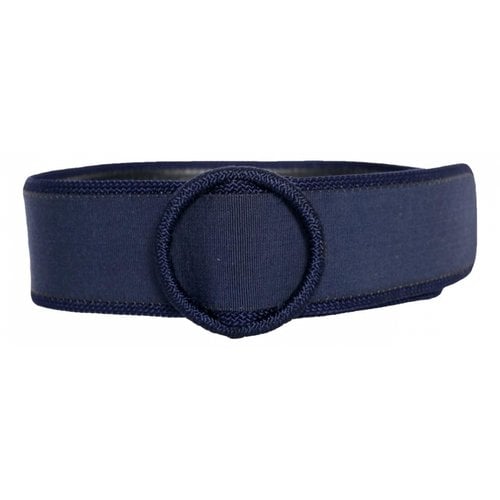 Pre-owned Dior Cloth Belt In Navy