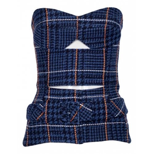 Pre-owned Victoria Beckham Wool Corset In Navy