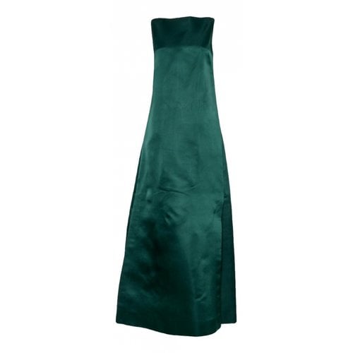Pre-owned Valentino Silk Maxi Dress In Green