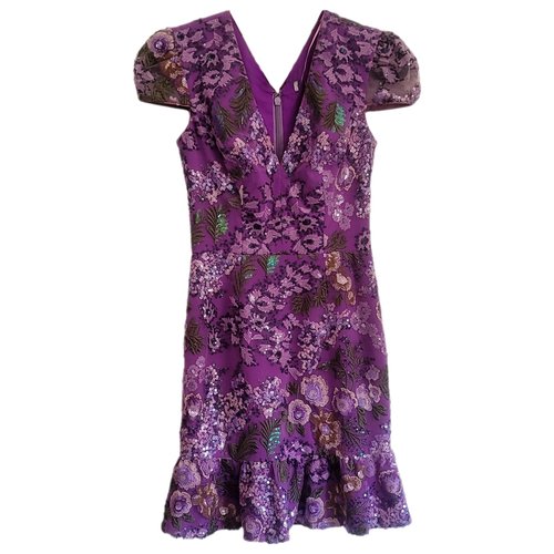 Pre-owned Dress The Population Mid-length Dress In Purple