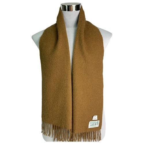 Pre-owned Johnstons Of Elgin Cashmere Scarf In Camel