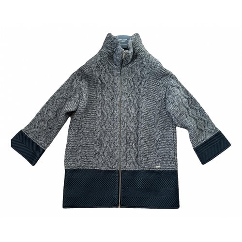 Pre-owned Dsquared2 Wool Cardi Coat In Grey