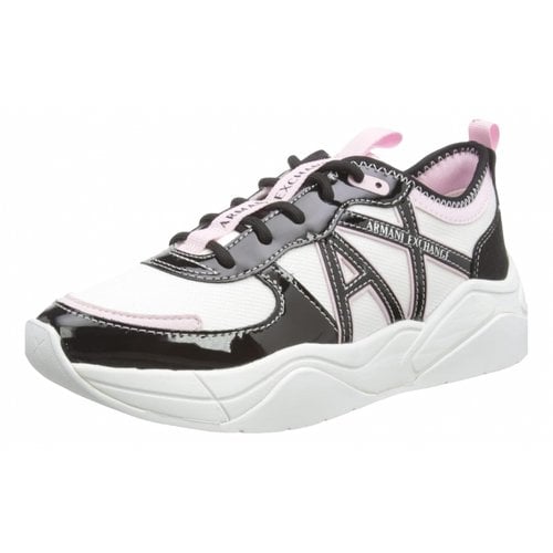 Pre-owned Armani Exchange Leather Trainers In Multicolour