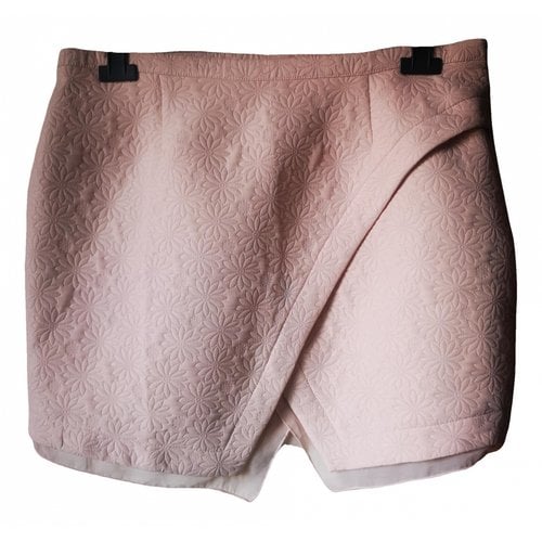 Pre-owned Vila Mini Skirt In Beige