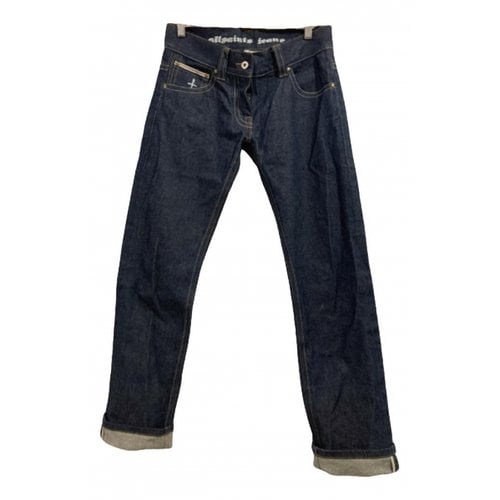 Pre-owned Allsaints Straight Jeans In Navy