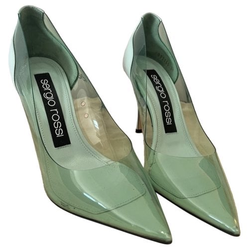Pre-owned Sergio Rossi Leather Heels In Turquoise