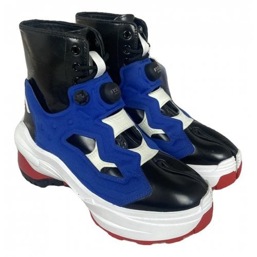 Pre-owned Maison Margiela X Reebok Tabi Project 0 Patent Leather High Trainers In Multicolour