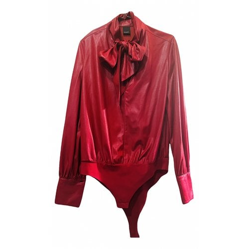 Pre-owned Pinko Blouse In Burgundy