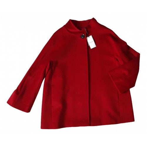 Pre-owned Elena Miro' Wool Coat In Red
