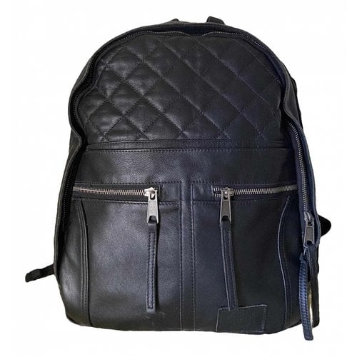 Pre-owned Jean Paul Gaultier Patent Leather Backpack In Black