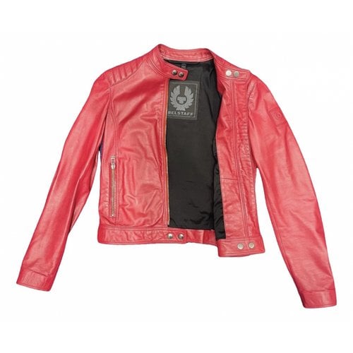 Pre-owned Belstaff Leather Jacket In Red