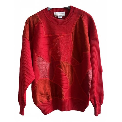 Pre-owned Claude Montana Wool Jumper In Red