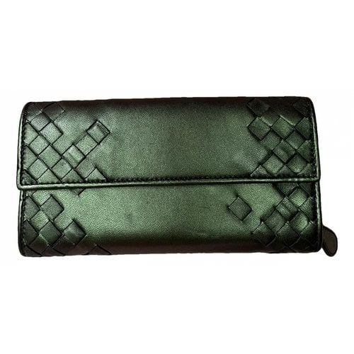 Pre-owned Bottega Veneta Leather Wallet In Metallic