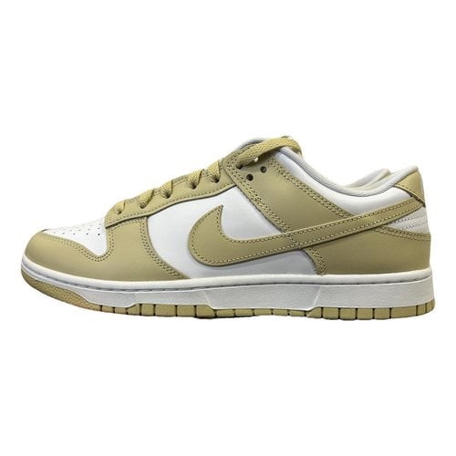 Pre-owned Nike Sb Dunk Low Leather Low Trainers In Yellow