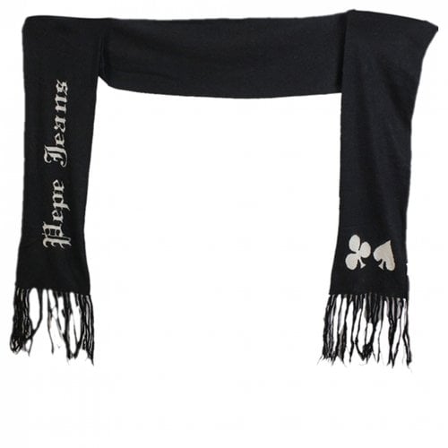 Pre-owned Pepe Jeans Cashmere Scarf In Black