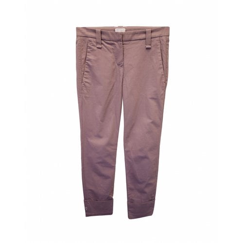 Pre-owned Brunello Cucinelli Slim Pants In Purple