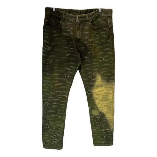Pre-owned Givenchy Straight Jeans In Green