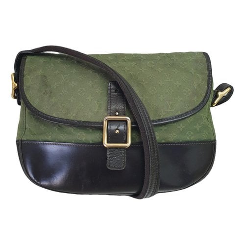 Pre-owned Louis Vuitton Saumur Cloth Crossbody Bag In Green