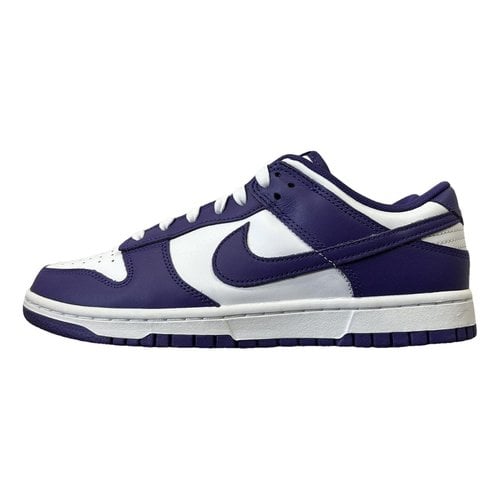 Pre-owned Nike Sb Dunk Low Leather Low Trainers In Purple