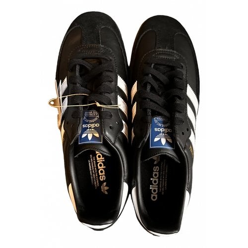 Pre-owned Adidas Originals Samba Patent Leather Low Trainers In Black
