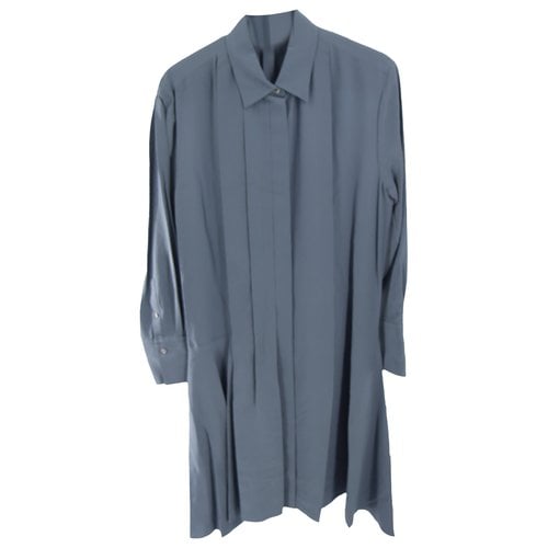 Pre-owned Joseph Silk Mid-length Dress In Blue