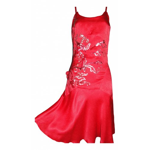 Pre-owned Kenzo Silk Mid-length Dress In Red
