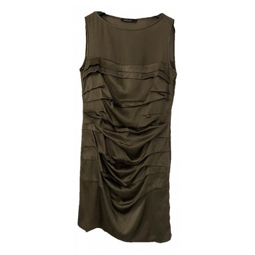 Pre-owned Marc Cain Silk Mini Dress In Brown