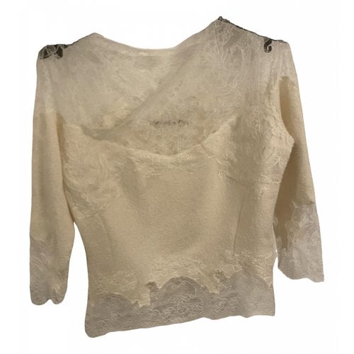 Pre-owned Ermanno Scervino Wool Blouse In White