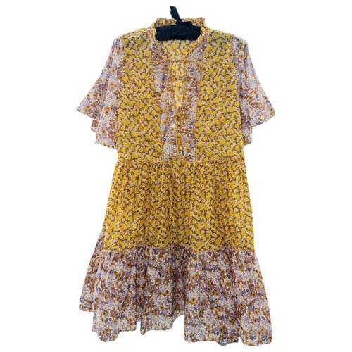 Pre-owned Maje Mini Dress In Yellow