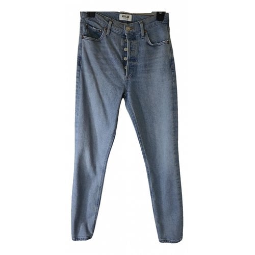 Pre-owned Agolde Slim Jeans In Blue
