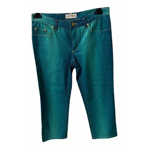Pre-owned Roberto Cavalli Straight Pants In Green