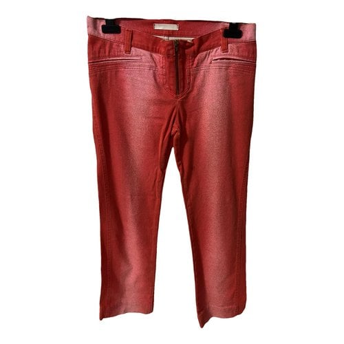 Pre-owned Roberto Cavalli Large Pants In Red