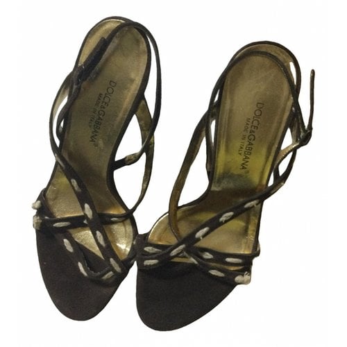 Pre-owned Dolce & Gabbana Sandal In Brown