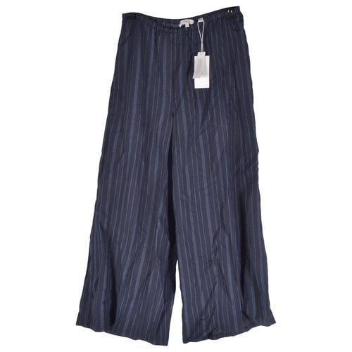 Pre-owned Vince Trousers In Blue