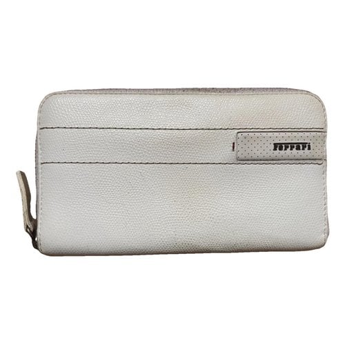 Pre-owned Ferrari Leather Wallet In White