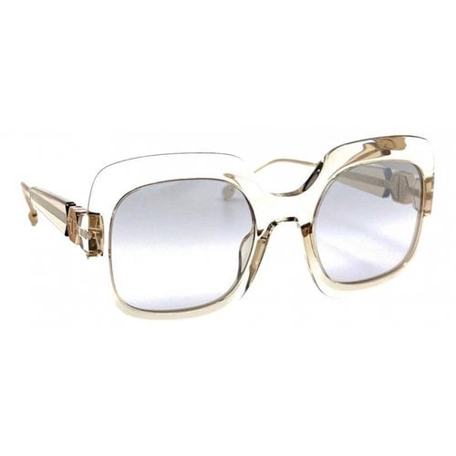 Pre-owned Philipp Plein Oversized Sunglasses In Beige