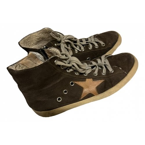 Pre-owned Golden Goose Francy Trainers In Brown