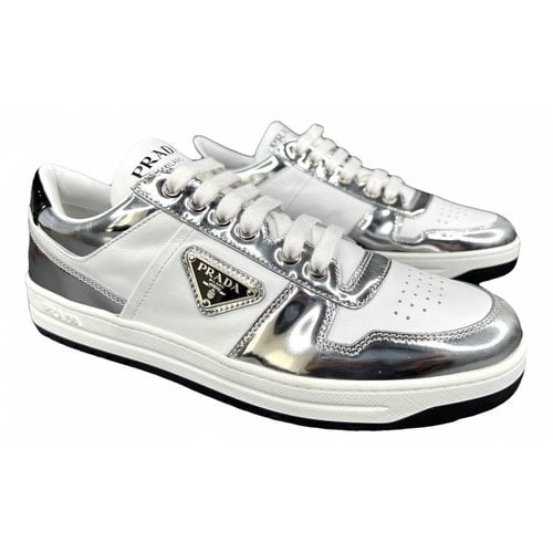 Pre-owned Prada Leather Trainers In Multicolour