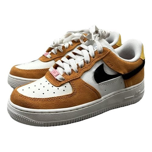 Pre-owned Nike Air Force 1 Trainers In Brown