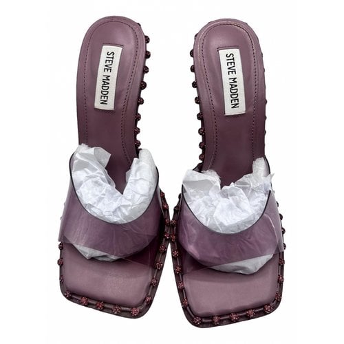 Pre-owned Steve Madden Faux Fur Sandal In Pink