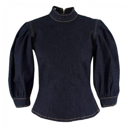 Pre-owned Ganni Top In Blue