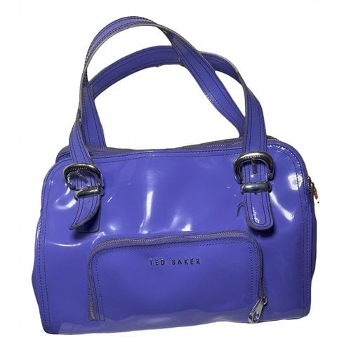 Pre-owned Ted Baker Patent Leather Handbag In Purple