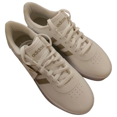 Pre-owned Adidas Originals Vegan Leather Trainers In White