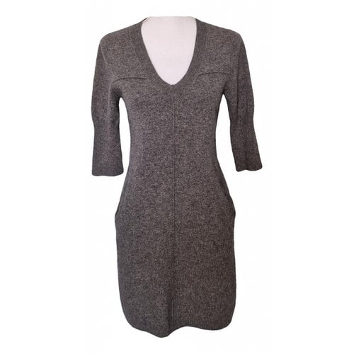 Pre-owned Not Shy Cashmere Mid-length Dress In Grey