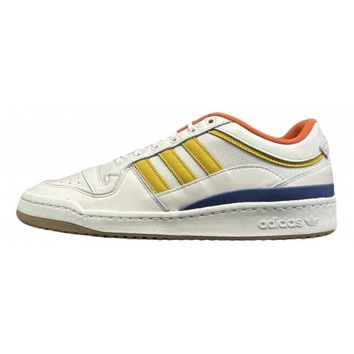 Pre-owned Adidas Originals Forum 84 Leather Low Trainers In White