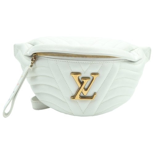 Pre-owned Louis Vuitton New Wave Leather Crossbody Bag In White