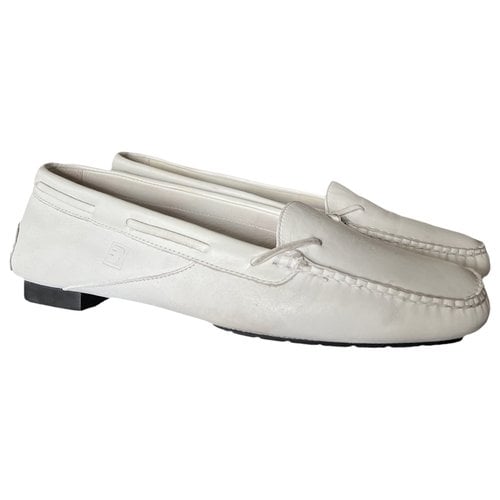 Pre-owned Fratelli Rossetti Leather Flats In White