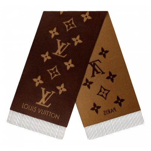 Pre-owned Louis Vuitton Reykjavik Cashmere Scarf In Brown
