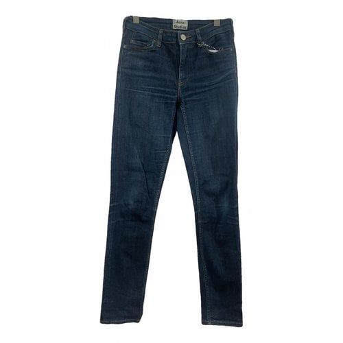 Pre-owned Acne Studios Skin 5 Straight Jeans In Blue