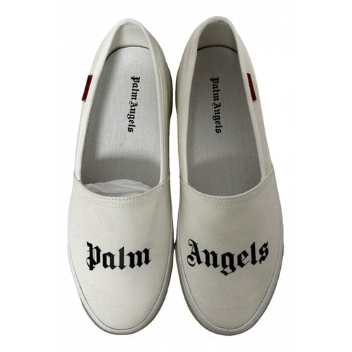 Pre-owned Palm Angels Cloth Low Trainers In Beige